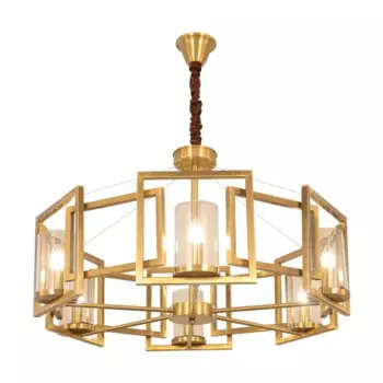 simplelight luxurymetalchandelierpost-модернистский дизайнергостиная гостиная столовая кабинет Золотая люстра из кованого железалюстра подвесная