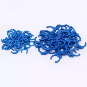 Синий пластиковый хомут для шланга 1/4'' 3/8''
