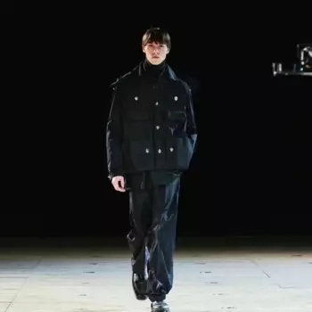 Синяя крутая куртка NIGO MR в стиле ретро в стиле хип-хоп в стиле Панк Тренч на пуговицах модная трендовая мужская одежда # NGTOP11257