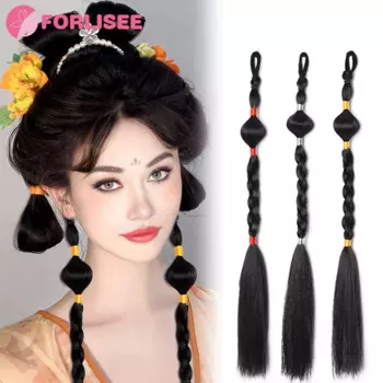 Синтетический парик Hanfu, конский хвост, китайская оплетка-фонарик, искусственные волосы в национальном стиле, визажист для макияжа, особый стиль, оплетка в старинном стиле