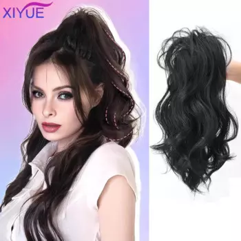 Синтетический удлинитель для хвоста XIYUE, накладка на когти, с коротким кудрявым хвостом, натуральный, черный