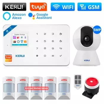 Система сигнализации KERUI W181 с датчиком двери, Wi-Fi, GSM
