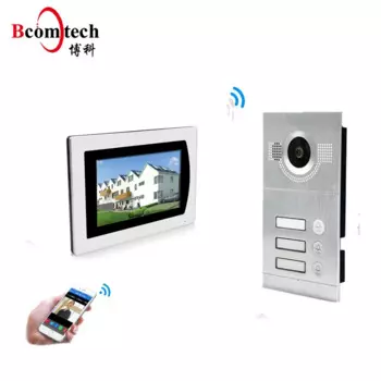 Система видеодомофона Bcom, полностью дуплексная, TCP IP, с сенсорным экраном, Wi-Fi, IOS/Android, удаленный мониторинг через приложение