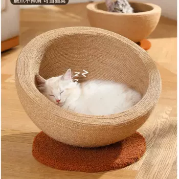 Сизалевая когтеточка для кошек, расширенная основа, кошачье гнездо, многофункциональные игрушки для котят, устойчивые к царапинам и износу товары для домашних животных