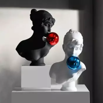 Скандинавская художественная полимерная Статуэтка с изображением девочки, украшение для кафе, настольная скульптура, украшение для дома, гостиной, настольные статуэтки, поделки