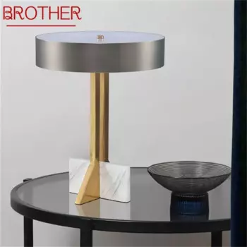 Скандинавская настольная лампа BROTHER, современный креативный винтажный светодиодный светильник для дома, спальни, прикроватного столика, гостиной