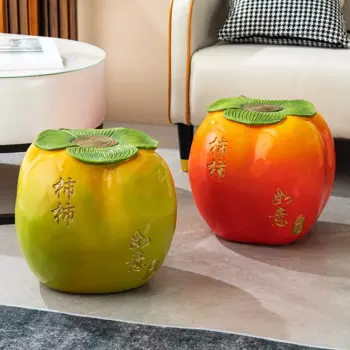 Скандинавский художественный табурет, Современное украшение для пола, Скандинавская статуя с фруктами, Роскошный декор для гостиной, прихожей