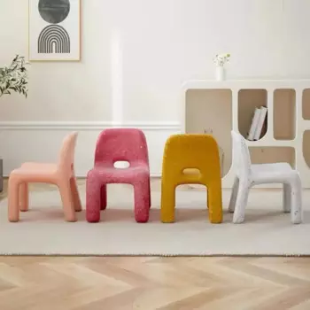 Скандинавский стиль, подголовник, милый низкий стул, маленькие стулья, пластиковые стулья, мебель, пуф, туалетный столик