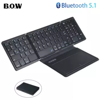 Складная Bluetooth-клавиатура с сенсорной панелью для ноутбука, телефона, планшета
