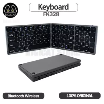 Складная клавиатура Fk328, бесшумная Беспроводная Bluetooth клавиатура с 81 клавишами, портативная клавиатура с цифровой областью для Win/Android/iOS, подарок