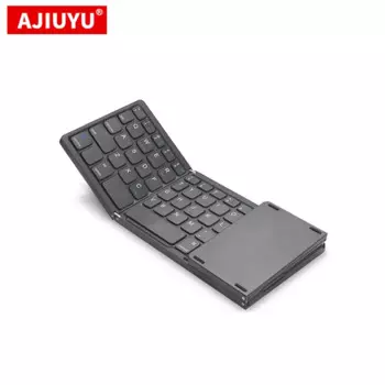 Складная мини-клавиатура AJIUYU с Bluetooth, Беспроводная складная клавиатура с тачпадом для Huawei, Lenovo, Samsung, Xiaomi, LG, чехол для планшета