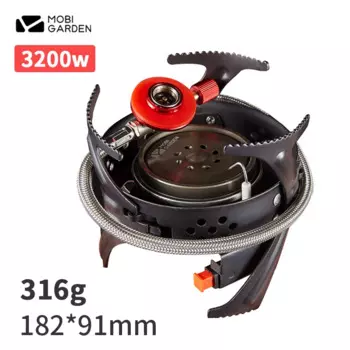 Складная ветрозащитная газовая мини-зажигалка MOBI GARDEN/316g