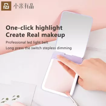 Складное зеркало для макияжа Youpin, ручное, с плавным затемнением