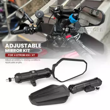Складное зеркало заднего вида для Suzuki V-дополнительный DL650 vдополнительный 650 XT, мотоциклетное зеркало заднего вида, боковые зеркала, зеркала заднего вида