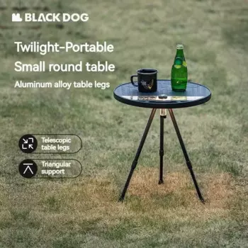 Складной стол для кемпинга Naturehike BLACKDOG, Круглый чайный столик с тремя ножками, регулируемый по высоте, портативный, для пикника