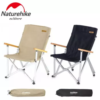 Складной стул Naturehike, портативный маленький прочный стул для отдыха на открытом воздухе, из алюминиевого сплава, для пикника, рыбалки, спинка