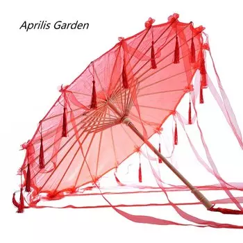 Складной зонт Aprilis Garden, шелк, красный