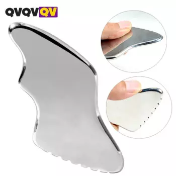 Скребок для тела гуаша-мышечной ткани из нержавеющей стали, инструмент для массажа, инструмент для скульптурирования тела, 1 шт.