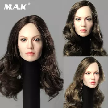Скульптура головы Анжелины Джоли в масштабе 1:6, резная Женская фигурка, аксессуар для 12 дюймов, фигурки, модели тела, игрушки, коллекции