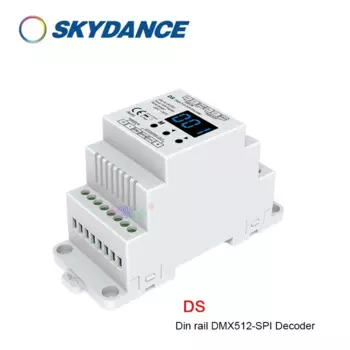 Skydance DS 5 в-24 в DMX преобразователь сигнала Din rail DMX512 в SPI декодер WS2812 2815 RGB RGBW IC светодиодный пиксельный контроллер 2,4G пульт дистанционного управления