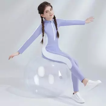 Слитный купальник AquaPlay для детей, Быстросохнущий Спортивный купальник с капюшоном, одежда для фитнеса, пляжа, плавания, серфинга, дайвинга