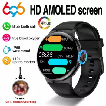 Смарт-часы AMOLED с HD-экраном 1,43 дюйма, пульсометром, оксиметром и Bluetooth