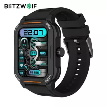 Смарт-часы BlitzWolf BW-GTC3, HD экран 1,99 дюйма, bluetooth, пульсометр, артериальное давление, мониторинг здоровья
