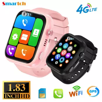 Смарт-часы детские, 1,83 дюйма, GPS, Wi-Fi, LBS позиционирование