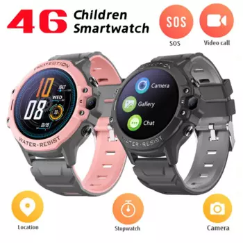 Смарт-часы детские, 4G, SIM-карта, голосовые вызовы, GPS-позиционирование, видеозвонки, часы для студентов, мониторинг местоположения, трекер SOS