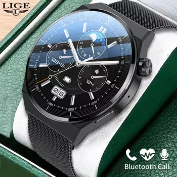 Смарт-часы для Huawei xiaomi GT3 Pro, AMOLED экран 390*390 HD, пульсометр, Bluetooth, звонки, IP68, водонепроницаемые Смарт-часы, новинка 2024