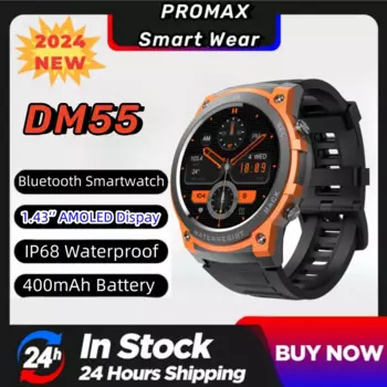 Смарт-часы DM55, IP68, AMOLED, HD, сенсорный экран, 400 мАч