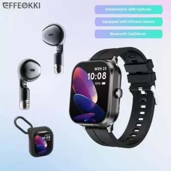Смарт-часы Effeokki D8Pro 2 в 1 с беспроводными наушниками-вкладышами, измерением пульса и уровня кислорода в крови