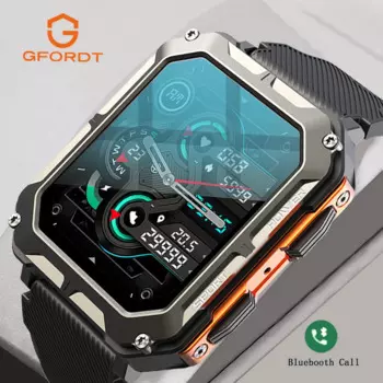 Смарт-часы GFORDT с Bluetooth, 1,83 дюйма, IP68, водостойкие