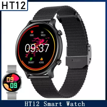 Смарт-часы HT12 с поддержкой Bluetooth, пульсометром и тонометром
