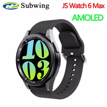 Смарт-часы JS Watch 6 Max AMOLED с вращающейся рамкой, 1,43 дюйма, с двумя кнопками, мужские, Bluetooth, умные часы с беспроводной зарядкой, спортивные женские