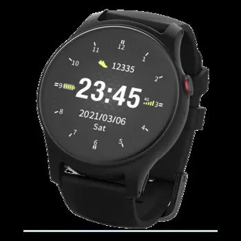 Смарт-часы L19 PRO с GPS-трекером, HR/BP/SPO2, Геометрическая сетка для пожилых людей, Круглый Силиконовый сплав IP65 TFT No