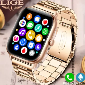 Смарт-часы LIGE, 1,9 дюйма, полноэкранный, Bluetooth, телефонные звонки, браслет, модель 100 + спортивные Смарт-часы для мужчин и женщин