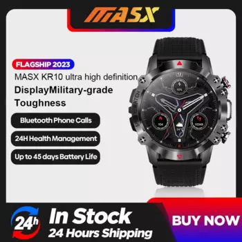 Смарт-часы MASX KR10, 1,39 дюйма, 450 мАч, водостойкие