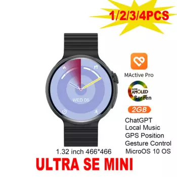 Смарт-часы Microwear Ultra SE женские, 41 мм, Amoled экран, 2 Гб, BT, вызовы, жест, местная музыка, Смарт-часы Ultra Pro Mini 2024