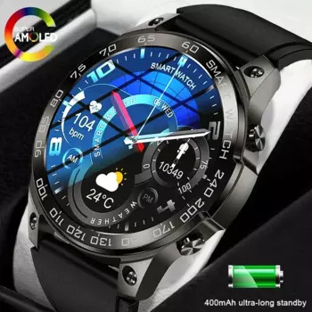 Смарт-часы мужские с Bluetooth, GPS, AMOLED, IP68