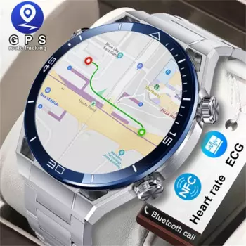 Смарт-часы мужские с сенсорным экраном, Bluetooth, GPS, компасом и Пульсометром