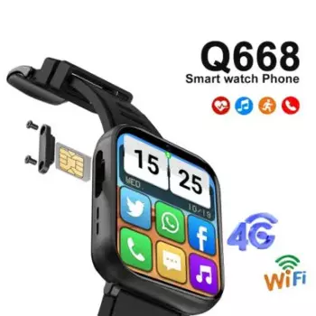 Смарт-часы Q668, 2,08 дюйма, 4 + 64 ГБ, Android 9,0, GPS, 5 Мп