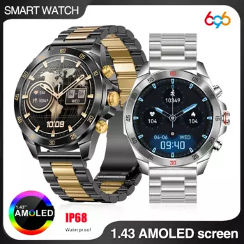 Смарт-часы с AMOLED-экраном 1,43 дюйма, водостойкие, с Bluetooth