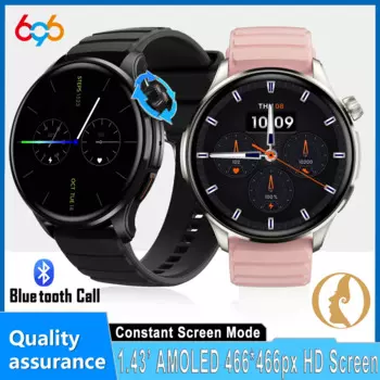 Смарт-часы с Bluetooth, 1,43 дюйма, пульсометром и оксиметром