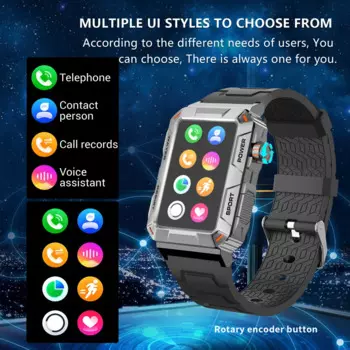 Смарт-часы с Bluetooth 2024 дюйма, пульсометром и оксиметром