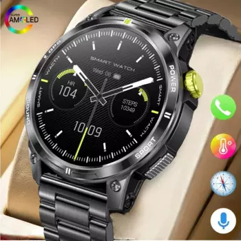 Смарт-часы с GPS, 2024 дюйма, AMOLED, 1,508*466, сенсорный экран высокой четкости, Bluetooth, звонки, траектория движения, смарт-часы с компасом, 466
