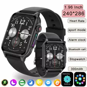 Смарт-часы с сенсорным экраном 1,96 дюйма, с Bluetooth