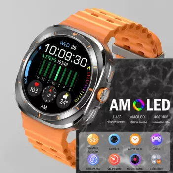 Смарт-часы Watch 7 Ultra 2024, AMOLED, 3D-меню, функция Ai Dail SOS, умные часы для Android, IOS, Bluetooth-вызов, беспроводная зарядка