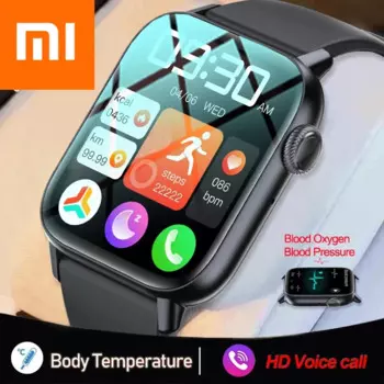 Смарт-часы Xiaomi с Bluetooth, сенсорным экраном 1,83 HD 240*280, измерением уровня кислорода в крови и термометром