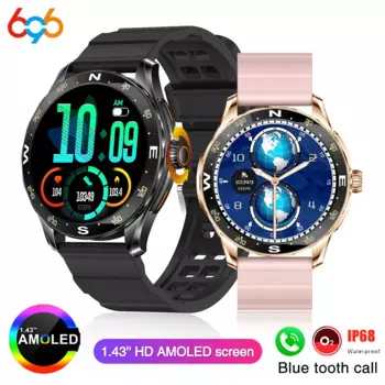Смарт-часы женские с AMOLED-экраном 1,43 дюйма и функцией Bluetooth